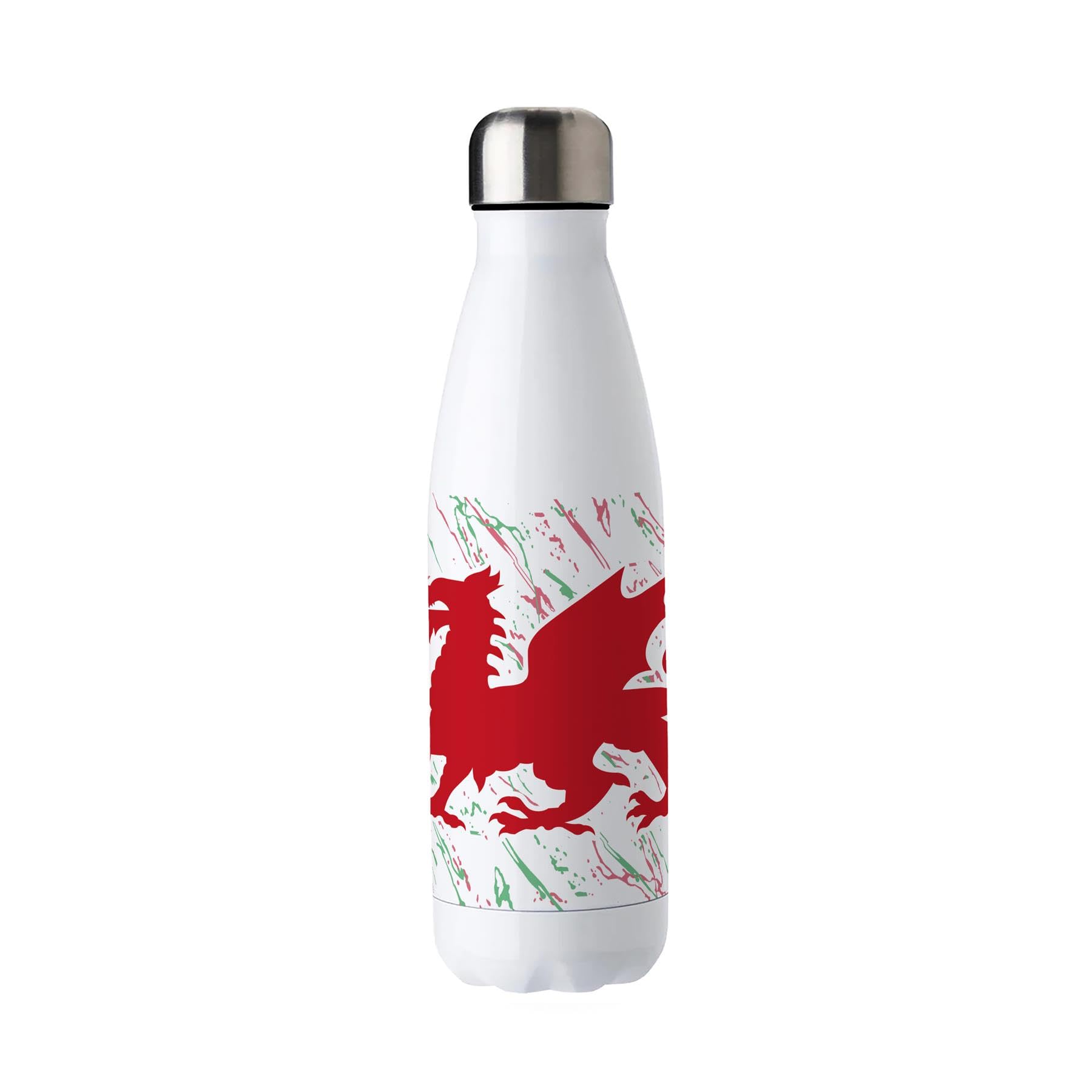 Purely Home Welsh Dragon Stainless Steel Water BottleRed & Green Wales Souvenir PresentDouble Walled 500Ml Metal Hot/cold Drinks Bottle from B&Q