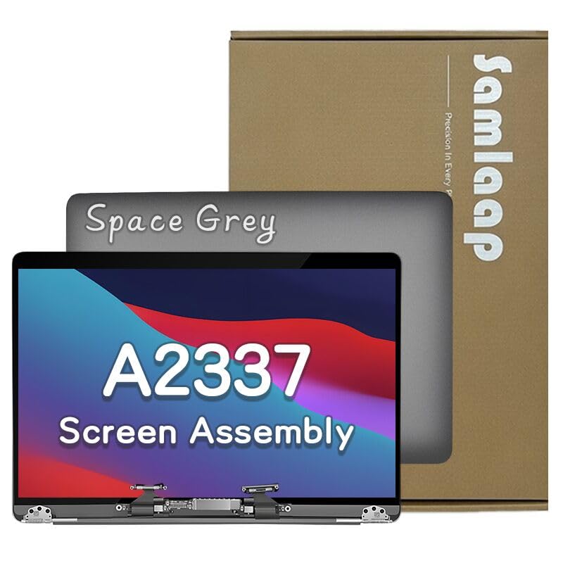 Image of A2337 13.3 inch Replacement Screen for MacBook Air 13 inch M1 2020 Year A2337 Full LCD Screen Display Assembly (Model: EMC 3598 MGN93 MGNA3 MGND3 MGNE3 MGN63 MGN73) (Space Gray)