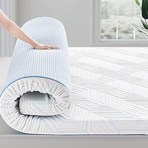 BedStory 4 Inch Memory Foam Mattress Topper Queen Cover