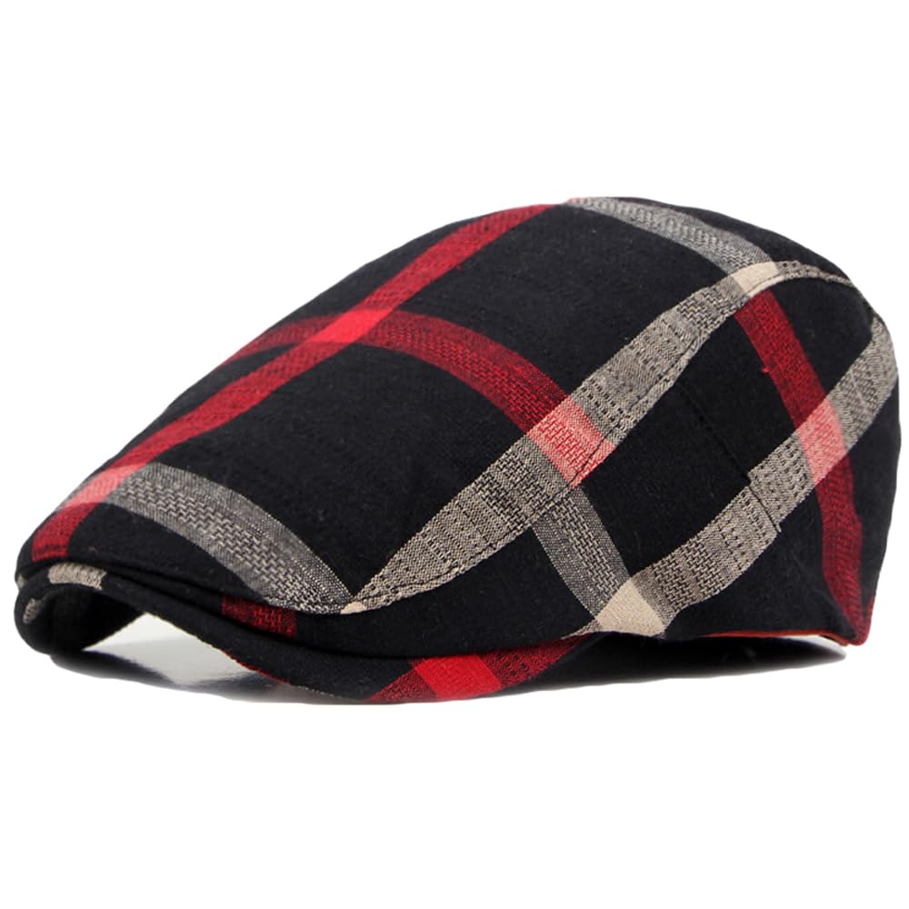 Newsboy Hats Adjustable Ivy Flat Cap Gatsby Cabbie Driving Beret for Men Women