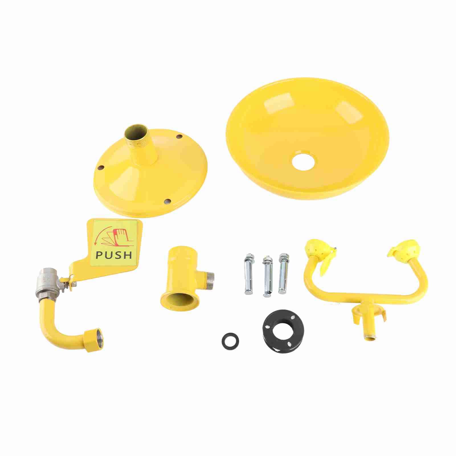 Fafeicy Lavabon Oculaire Mural, Douche Oculaire D'urgence en Acier
