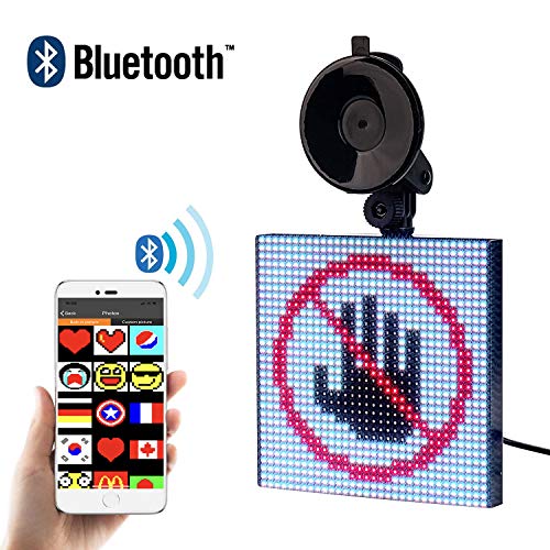 Leadleds 12V Car Window Sign Bluetooth Connected Fast Programmable by Smartphone for Car, Taxi, Store - Thumbnail 2