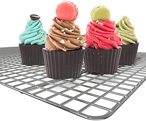Cooling Baking Rack For Oven Kitchen Nonstick Heavy Duty Stainless Steel Oven Safe Commercial Quality Cookies Brownies Muffins Scones Chocolate Cupcakes Pastries Cakes Macaroons Bread 3 Legs