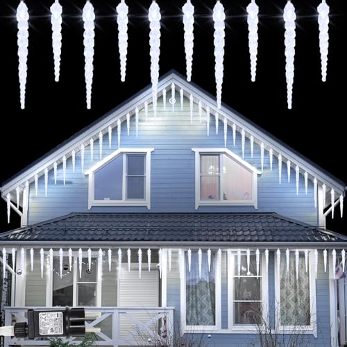 ZAIYW LED Eiszapfen Lichterkette Außen, 40 LED Eiszapfen...