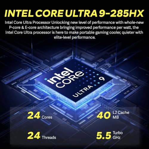 Image of msi Raider 18 inch QHD+ 240Hz Gaming Laptop, Intel Core Ultra 9 285HX, GeForce RTX 5080 16GB GDDR7, 64GB DDR5, 5TB Storage (4TB SSD+1TB Docking Station), Backlit Keyboard, Copilot, Wi-Fi 7, Win 11, Black