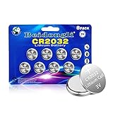 CR2032 Pilas de Botón 3V Litio CR 2032 Lithium Battery, 8 Piezas【5 Años de Garantía】