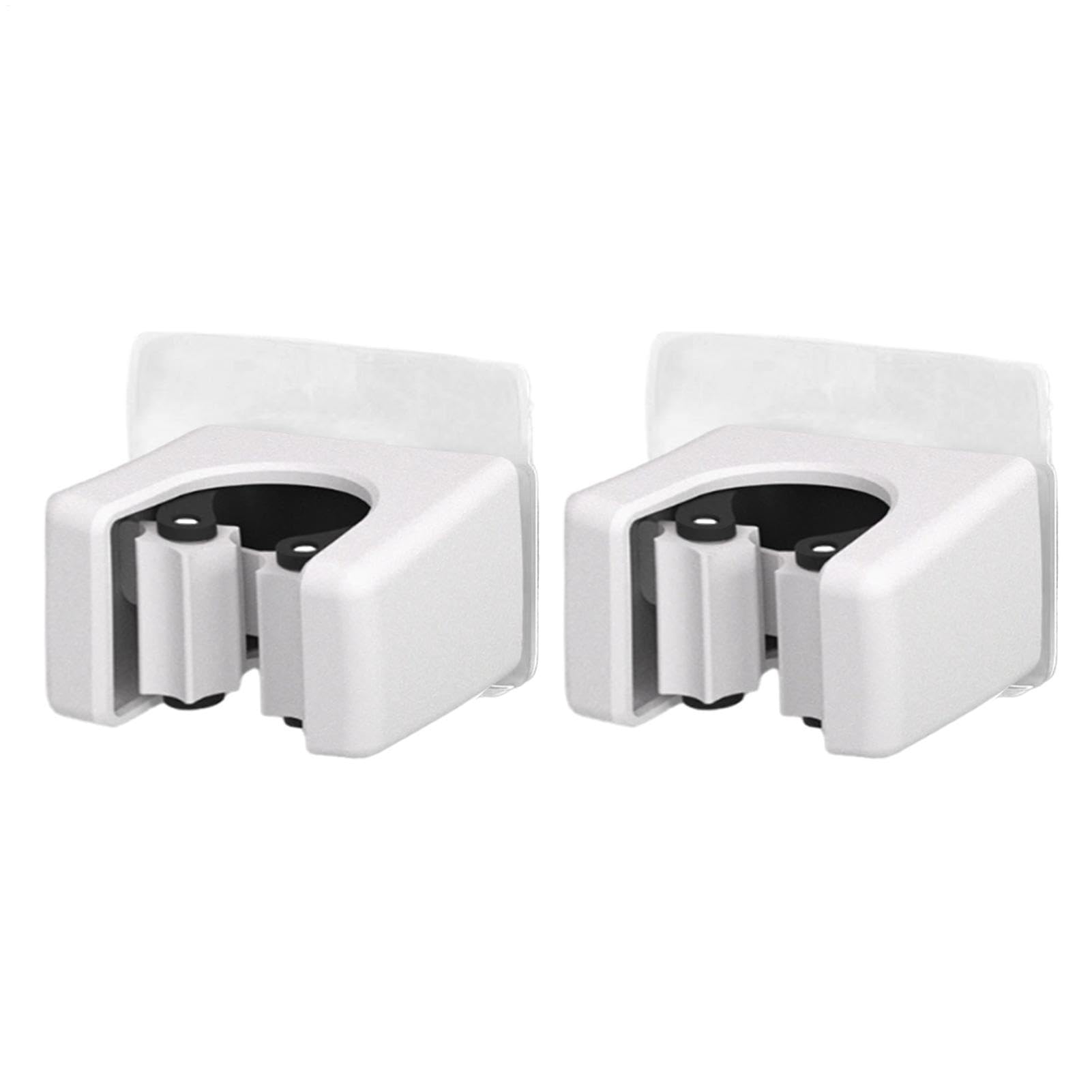 Soporte adhesivo para mopa - 2 piezas para ahorrar espacio, soporte de pared organizador para hogar, oficina, apartamento, RV, cocina, baño, garaje, laundry room, herramienta de almacenamiento