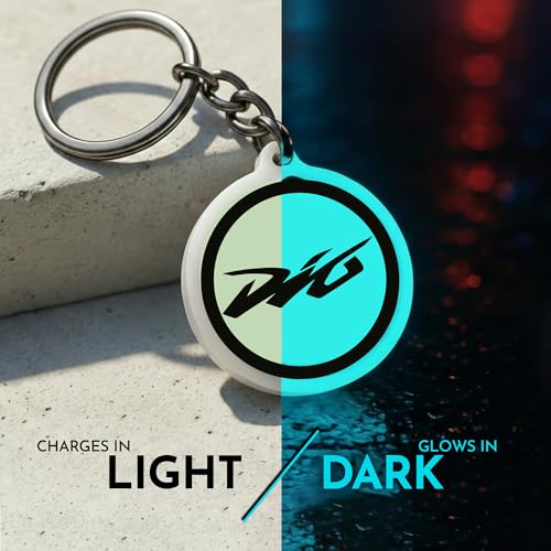 Image of Mi Glow Store Glow in Dark Keychain for Bike Men | Gift for Man | Bike Accessories | Charges in Light Glows in Dark | Key chain for Bike