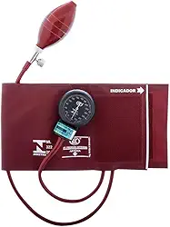 Aparelho de Pressão Esfigmomanômetro Bic Vinho Bordô Fecho de Contato