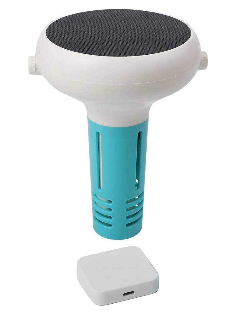 Probador solar de calidad del agua, 7 en 1, monitor de salinidad de pH ORP con alertas de aplicación, sensor inalámbrico IP67 + convertidor