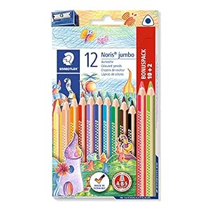 STAEDTLER Noris Jumbo 128 Buntstifte – 12er Set, Dreikant