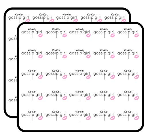 Gossip Girl Design 50 Pack 1-Inch Retro Stickers for Scrapbooking, Journals, Planners, Laptops, Phones and Water Bottles