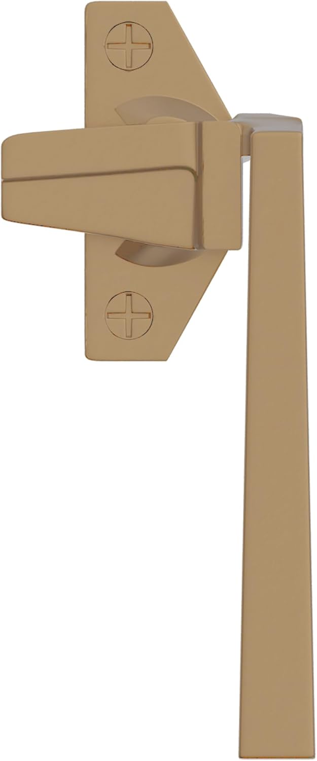 BRIXWELL Cam Handle, Right Hand Type, Die Cast Material, Beige Finish, 1-1/2" Mounting Plate Height, 11/32" Projection Offset Base Window Latch Cam Lock Assembly for Casement or Awning Windows