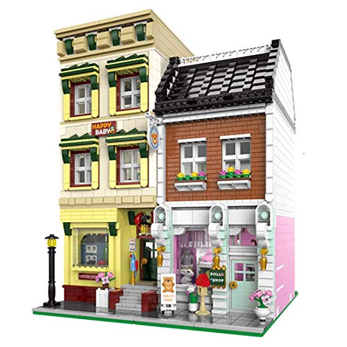 n.g. Wohnkultur Architektur Bausteine Modell 3623Pcs Europäischer Spielwarenladen MOC Stadthaus Straßenansicht…