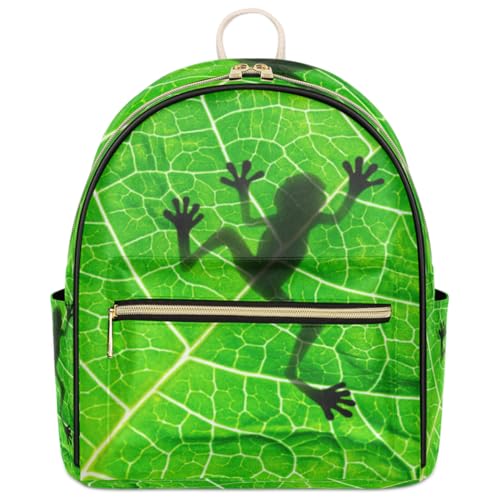 Sac à dos pour l'école et les voyages TropicalLife grenouille en cuir parfait en ville