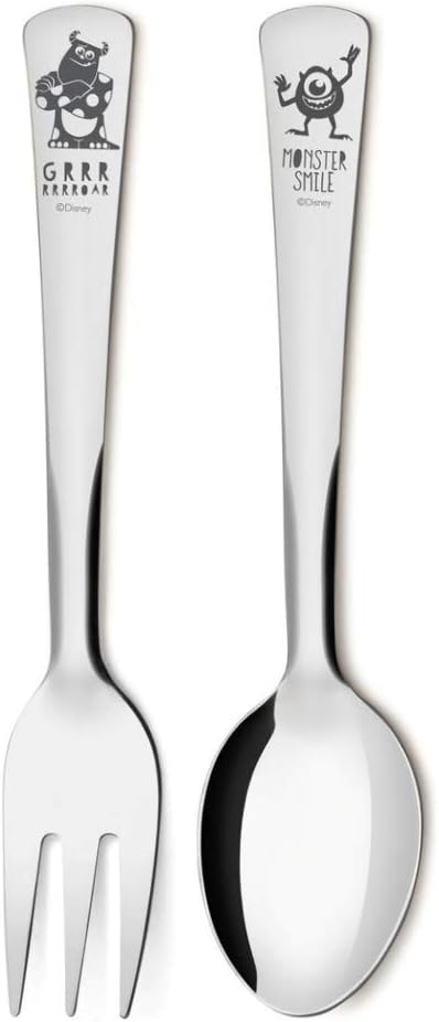 Simonaggio Jogo De Talheres Infantil Disney Baby Monstros Inox Pacote De 2