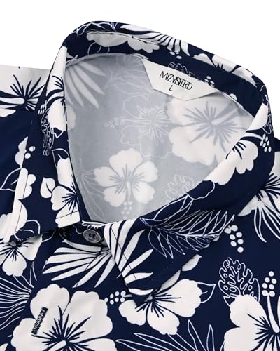 Image of Hawaiian Shirt for Men Tropical Shirts Summer Beach Button Down Short Sleeve Luau Aloha Floral Cruise Vacation Outfit 2026