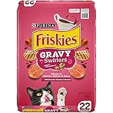 Purina Friskies Dry Cat Food, Gravy Swirlers - 22 lb. Bag