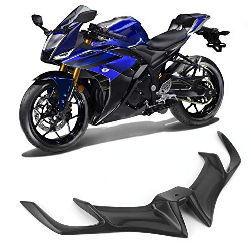 Frontverkleidungs-Winglet, langlebiges ABS-Material, aerodynamisches Winglet für Yamaha R15 V3 2017-2020 für Zuhause(Schwarz)