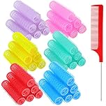 YATEICBC 36 Bigodini Auto Presa Piccoli per Parrucchieri Salone Rulli Ventilati Parrucchiere con 1 Pettine a Coda di Ratto Strumenti per Bigodini per Parrucchieri per Donna