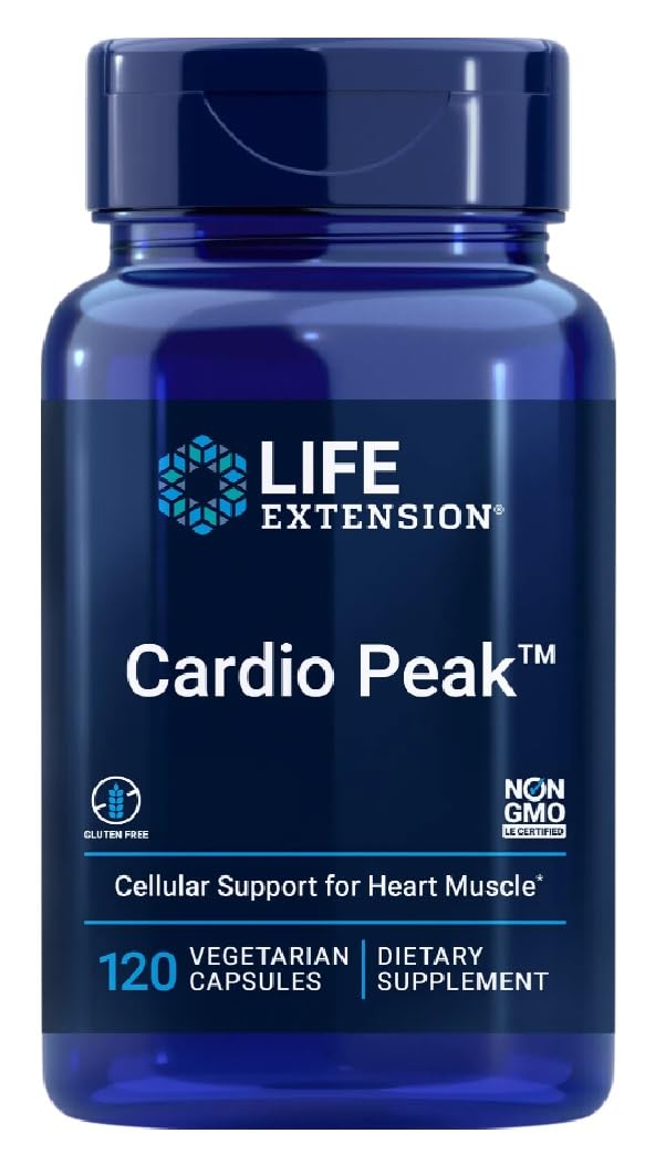 Life Extension - Cardio Peak mit standardisiertem Weißdorn und Arjuna | Herz-Kreislauf-Unterstützung für eine optimale Herzgesundheit - 120 Kapseln