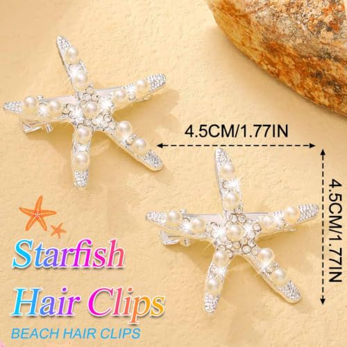 BARTOSI Starfish Pinzas para el Cabello Accesorios de Pelo de Sirena (Pack de 2) miniatura 2