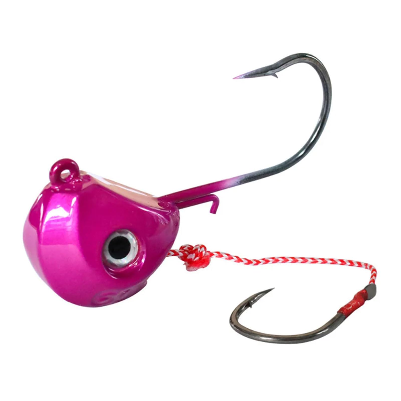 Anzuelos de Pesca con Cabeza de Metal, nuevos señuelos de 40g, 60g, 80g y 100g, anzuelos con un Solo Gancho, Accesorios for Barco for Pesca en el mar(Red,80g)