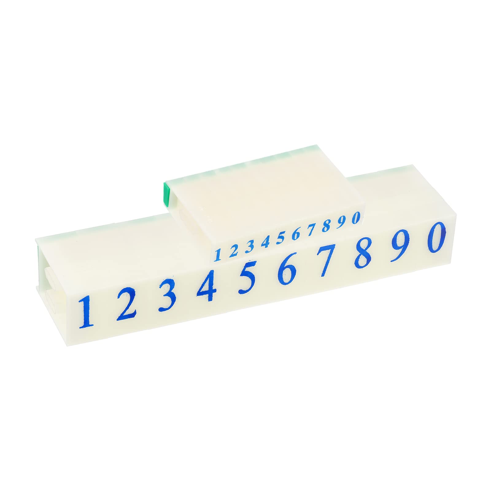 PATIKIL Detachable Number Stamps, 2 Set Numeral 0-9 Stamp Combination Set Initial Stamp Font Size 7x5mm & 17x11mm for Card Tag Scrapbook Craft Making