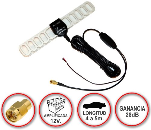 Antenna digitale terrestre amplificata a 12 V con