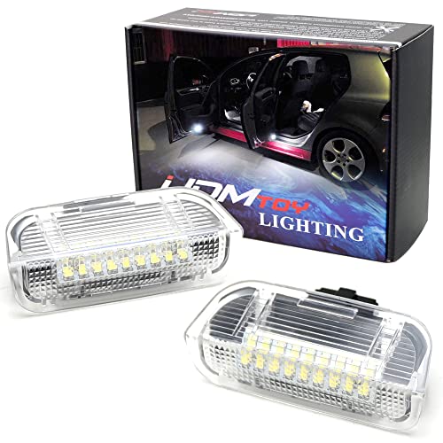 Lámparas LED de cortesía para puerta iJDMTOY Xenon White miniatura 1