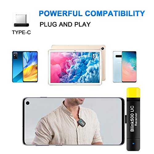 2.4Ghz Wireless Lavalier Microphone,Saramonic Blink500 B6 Recording Mic Two Transmitters With Battery-Free Plug&Play Usb Type-C Receiver For Samsung Galaxy, Lg,Htc Google, And Other Usb-C Type Devices #TOP6