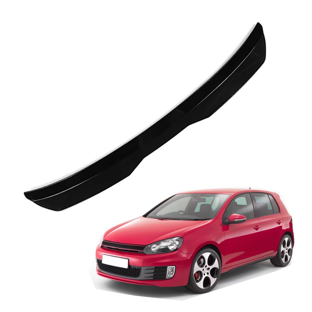 Auto Spoiler posteriori per Golf 6 GTI 2009 2010 2011 2012 2013 Nastro Installare Adesivo,ABS Alettone Tetto Posteriore Tuning Ala Styling Accessori,A/Black