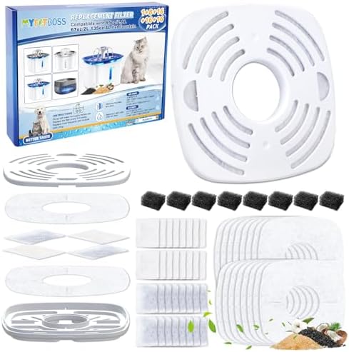 Cat Water Fountain Filters For Stainless Steel 67oz/2L Adjustable Water Flow Pet - View #7