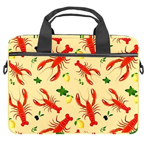 Sacoche ordinateur portable 13" au motif homard menthe rafraîchissant