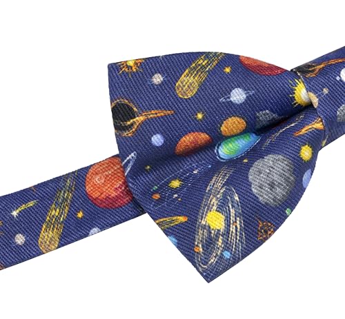 Image of Colorful Fun Pattern Pre-Tied Bow Tie Mens Floral Space Adjustable Bowtie