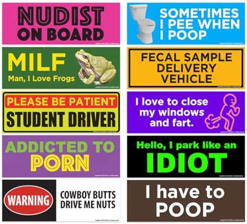 Rio Salto 10-Pack Funny Bumper Magnets Pranks Gift