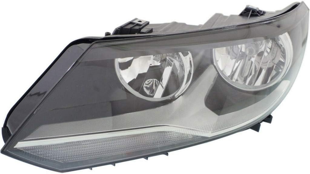 CarLights360 For Volkswagen Tiguan Headlight 2012-2018 Driver Side Bulbs Included DOT Certified VW2502152 | 5N0 941 005