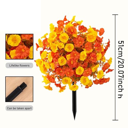 Insert de sol artifice Morning Glory Naroote en jaune orange d'automne x2 - 5