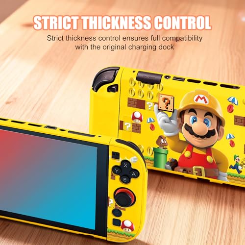 Miniatura 3 de Bayinbrook Funda Switch 2 2025 Tpu Ultra-Fina Antideslizante Y Flexible, Recargable Sin Quitar La Funda, Con Protección Para Joystick, Patrones Clásicos Bien Diseñados I