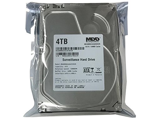 Image of MDD 4TB 64MB Cache 5900PM SATA 6.0Gb /s 3.5-inch Internal Surveillance CCTV DVR Hard Drive (MD4000GSA6459DVR) - 2 Year Warranty (Renewed)