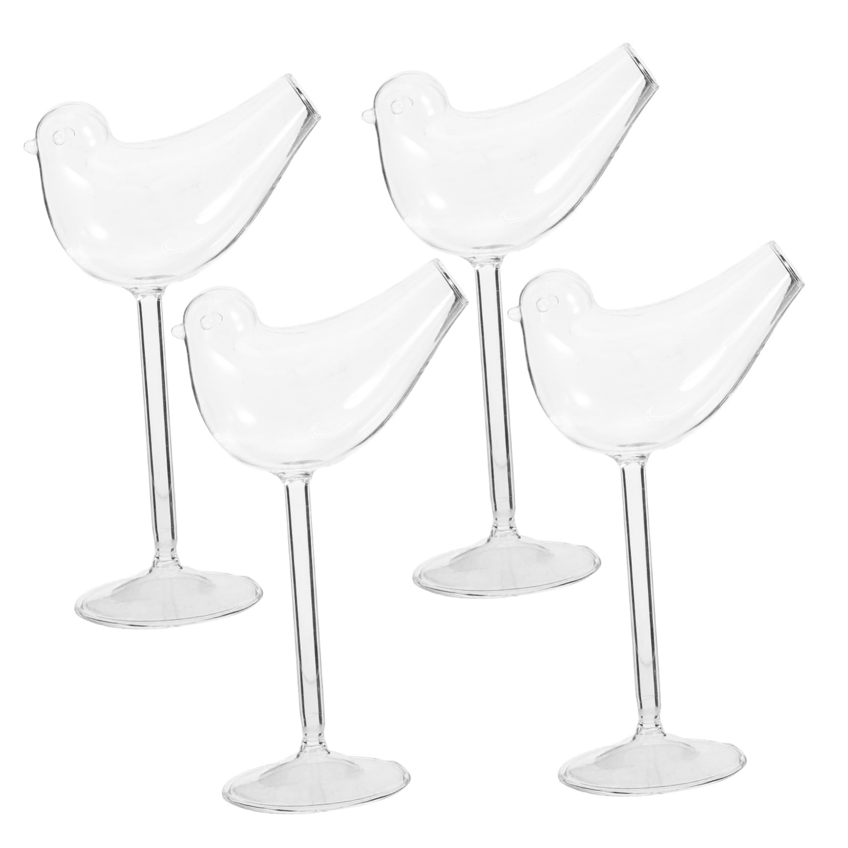 Happyyami 4 Piezas De Copa De Vino Birdie Vasos Elegantes para Beber Aperitivos Vasos para Beber Vasos De Cóctel Vasos Transparentes para Pájaros para Vasos De Bar Copas De