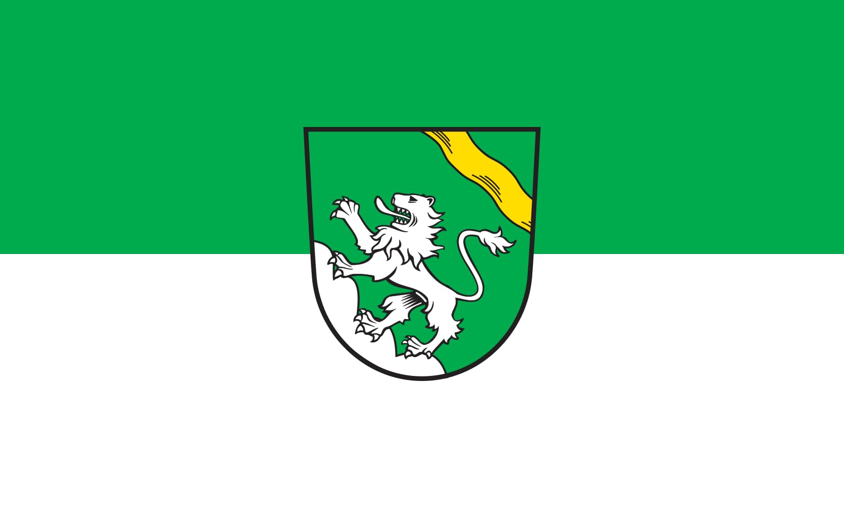 Drapeau paysage Niederviehbach 1.35m² grand pavillon horizontal mât extérieur