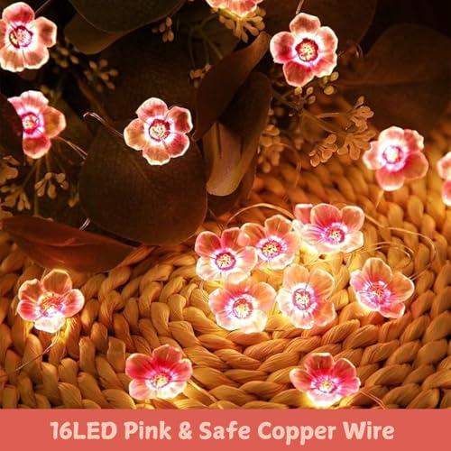 Image of 3 -Meter Waterproof Copper Wire Tulip Flower Fairy Lights, USB-Powered with 30 Warm White LEDs for Diwali, Christmas, Valentine's Day, and Decorations (Warm White Colour) Brand