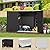 KINYING Outdoor Horizontal Storage Sheds,37 Cu.ft Outdoor Storage Cabinet Waterproof Resin Tool Storage Box for Lawn Mower,Garden Tools and Patio Furniture, Lockable (Black)