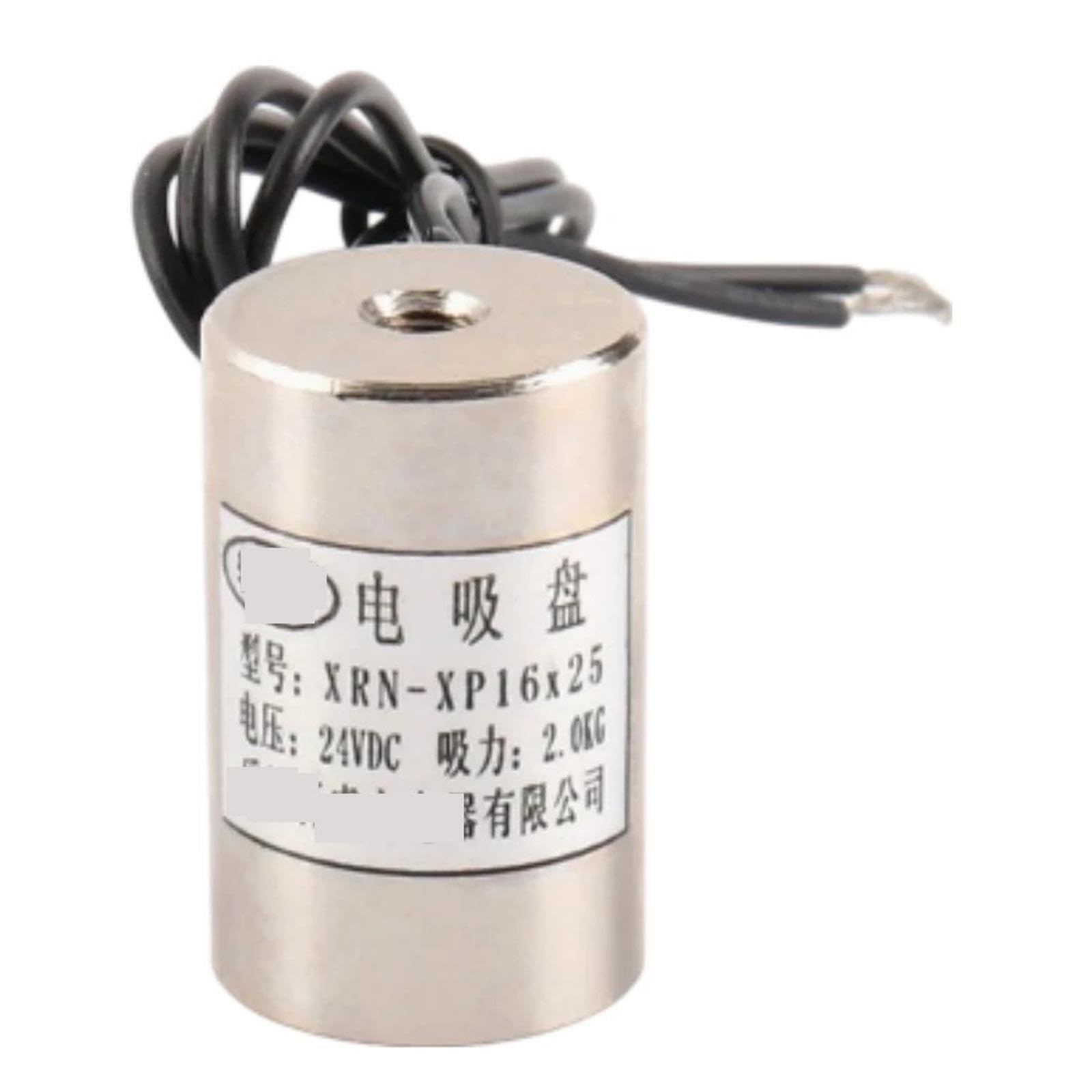XRN-XP16X25 Mini électro-aimant rond DC12V 24V 16x25mm 2KG(24V DC)