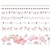 Produktbild Keleily Washi Tape Set 7 Rollen Washi Tapes Pink Deko Klebeband Bastelbedarf für Geschenkverpackung, Scrapbooking, Karten, Tagebuch, DIY(0,5, 0,8, 1,5, 2,5, 5,3 cm x 2 m)-Regenbogen