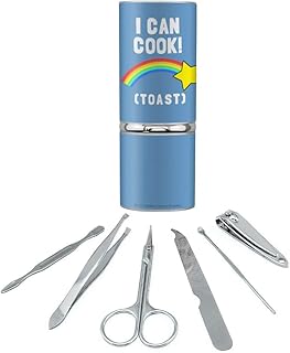 I Can Cook Toast Shooting Star Funny Humor Stainless Steel Manicure Pedicure Grooming Beauty Care Travel Kit