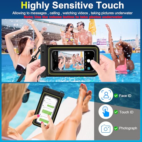 wasserdichte Handyhülle Schwimmende IPX8 Unterwasser Handyhülle wasserdichte Handytasche bis zu 6,8\ Waterproof Phone Case Wasserfeste Hülle für Schwimmen für iPhone 16 15 14 13 Pro Max Xiaomi Huawei