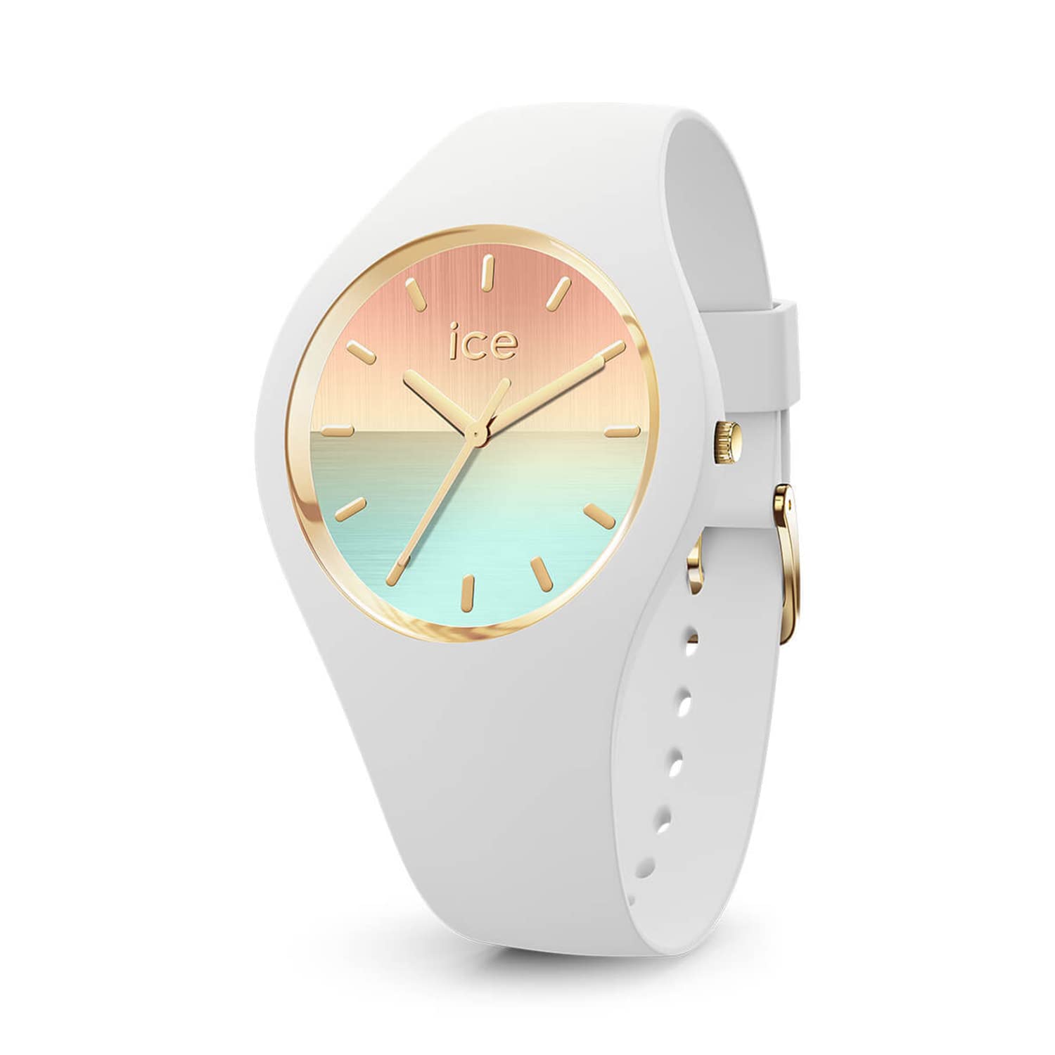 Ice Sunset Golden Horizon - Women's Wristwatch With Silicon Strap - 020637 (Medium)