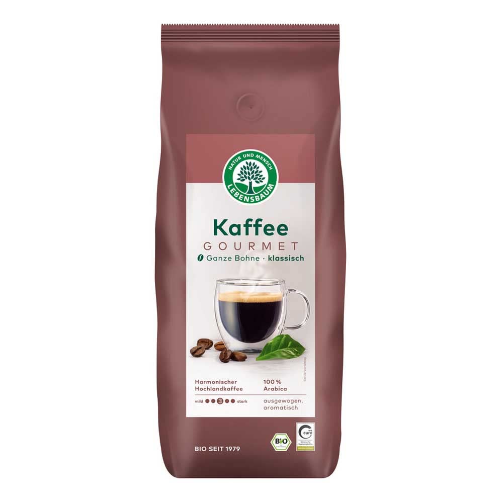 Lebensbaum - Gourmet Kaffee, klassisch, ganze Bohne - 1000 g - 4er Pack
